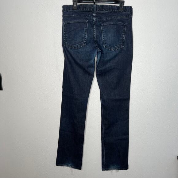 J Crew Matchstick Straight Leg Jeans Denim Blue Button Zip Pocket Ankle Sz 31R - Picture 3 of 7